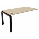 Bureau suivant e - link l. 160 x p. 80 cm - plateau ch�ne - pieds noir