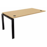 Bureau suivant e - link l. 160 x p. 80 cm - plateau h�tre - pieds noir
