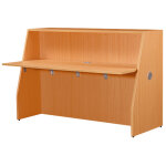 Buronomic banque d'accueil droite biospace - htre - h. 110 x l. 145 x p. 85 cm