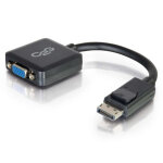 C2g 20 cm convertisseur adaptateur displayport mle vers vga femelle actif - noir, 0, 2 m, displayport, ...