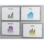 Cadr'info a4 en polystyrne - coloris aluminium - lot de 4