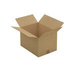 Caisse carton brune simple cannelure raja 38, 5x28, 5x25 cm, lot de 25