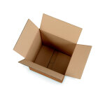 Caisse  hauteur variable en carton simple cannelure brun - l. 30 x l. 20 x h. 12, 5  22, 5 cm - lot ...