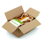 Caisse  montage instantan en carton simple cannelure brun - l. 20 x l. 15 x h. 15 cm - lot de 20