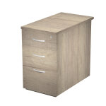 Caisson hauteur bureau eminence - l. 44 x p. 80 x h. 72, 5 cm - 3 tiroirs - ch�ne canadien