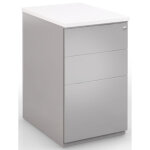 Caisson hauteur bureau métal nf environnement aluminium top blanc h. 72 x l. 42 x p. 60 cm Caisson hauteur bureau métal nf environnement aluminium top blanc h. 72 x l. 42 x p. 60 cm