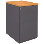 Caisson hauteur bureau métal nf environnement - anthracite top chêne clair - h. 72 x l. 42 x p. 60 cm ... Caisson hauteur bureau métal nf environnement - anthracite top chêne clair - h. 72 x l. 42 x p. 60 cm ...