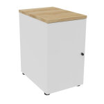 Caisson mélaminé hauteur bureau 1 porte battante l. 42 x p. 60 x h. 72 cm - corps blanc - top chêne nebraska ... Caisson mélaminé hauteur bureau 1 porte battante l. 42 x p. 60 x h. 72 cm - corps blanc - top chêne nebraska ...