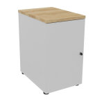 Caisson mélaminé hauteur bureau 1 porte battante l. 42 x p. 60 x h. 72 cm - corps gris - top chêne nebraska ... Caisson mélaminé hauteur bureau 1 porte battante l. 42 x p. 60 x h. 72 cm - corps gris - top chêne nebraska ...