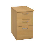 Caisson mélaminé hauteur bureau l. 42 x p. 60 x h. 72 cm - hêtre Caisson mélaminé hauteur bureau l. 42 x p. 60 x h. 72 cm - hêtre