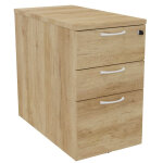 Caisson m�lamin� hauteur bureau l. 42 x p. 80 x h. 72 cm - ch�ne nebraska