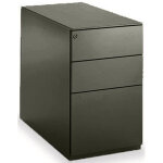 Caisson m�tal hauteur bureau universal 3 tiroirs - p. 80 cm - noir