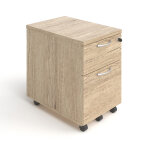 Caisson mobile 2 tiroirs l. 42 x p. 58 x h. 60 cm - ch�ne nebraska