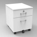 Caisson mobile bois starting 2 - 2 tiroirs - blanc