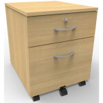 Caisson mobile bois starting 2 - 2 tiroirs - ch�ne clair