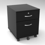 Caisson mobile bois starting 2 - 2 tiroirs - noir