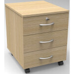 Caisson mobile bois starting - 3 tiroirs - ch�ne clair