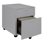 Caisson mobile casting - 2 tiroirs - aluminium