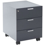 Caisson mobile casting - 3 tiroirs - aluminium - fa�ade anthracite