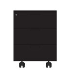 Caisson mobile casting - 3 tiroirs - noir