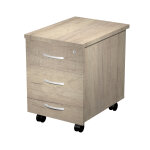 Caisson mobile eminence - l. 44 x p. 60 x h. 60 cm - 3 tiroirs - chne canadien