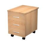 Caisson mobile eminence - l. 44 x p. 60 x h. 60 cm - 3 tiroirs - htre