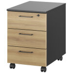 Caisson mobile jazz - 3 tiroirs - profondeur 60 cm - finition ch�ne bocage