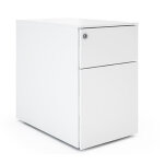 Caisson mobile mtal petite largeur 2 tiroirs - blanc