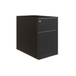 Caisson mobile métal petite largeur 2 tiroirs - noir Caisson mobile métal petite largeur 2 tiroirs - noir