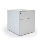 Caisson mobile métal pro design - 2 tiroirs - aluminium Caisson mobile métal pro design - 2 tiroirs - aluminium