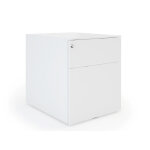 Caisson mobile mtal pro design - 2 tiroirs - blanc