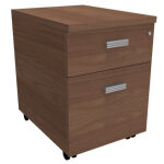 Caisson mobile moka - l. 40 x p. 60 x h. 55 cm - 2 tiroirs - noyer