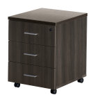 Caisson mobile moka - l. 40 x p. 60 x h. 55 cm - 3 tiroirs - chne caf