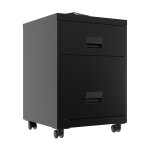 Caisson mobile pratic - 2 tiroirs - noir