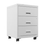 Caisson mobile pratic - 3 tiroirs - blanc