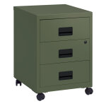Caisson mobile pratic 3 tiroirs - corps et tiroirs vert