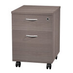 Caisson mobile pronto - l. 43 x p. 42 x h. 60 cm - 2 tiroirs - cendre