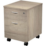Caisson mobile pronto - l. 43 x p. 42 x h. 60 cm - 2 tiroirs - chne canadien