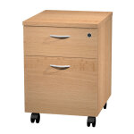 Caisson mobile pronto - l. 43 x p. 42 x h. 60 cm - 2 tiroirs - htre
