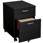 Caisson mobile pronto - l. 43 x p. 42 x h. 60 cm - 2 tiroirs - noir