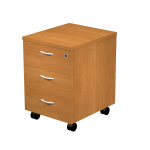 Caisson mobile pronto - l. 43 x p. 42 x h. 60 cm - 3 tiroirs - aulne