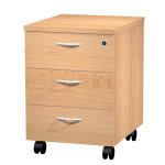 Caisson mobile pronto - l. 43 x p. 42 x h. 60 cm - 3 tiroirs - htre