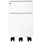 Caisson mobile universel petite largeur - métal - 2 tiroirs - blanc Caisson mobile universel petite largeur - métal - 2 tiroirs - blanc