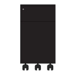 Caisson mobile universel petite largeur - métal - 2 tiroirs - noir Caisson mobile universel petite largeur - métal - 2 tiroirs - noir
