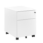 Caisson mobile vitaly - l. 42 x p. 54 x h. 54 cm - 2 tiroirs - blanc
