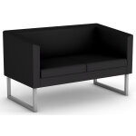 Canap� accueil sten, 2 places - tissu anthracite