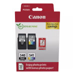 Canon pg - 540 / cl - 541 cartouche authentique - pack de 2 (noir + couleur) + papier photo 10 x 15 cm ...