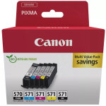 Canon pgi - 570 / cli - 571 cartouche d'encre authentique 0372c006 - pack de 5 (noir, noir photo, cyan, ... Canon pgi - 570 / cli - 571 cartouche d'encre authentique 0372c006 - pack de 5 (noir, noir photo, cyan, ...