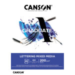 Canson bloc 20 feuilles graduate lettering mixed media. a4, 200gr. blanc naturel. surface soyeuse Canson bloc 20 feuilles graduate lettering mixed media. a4, 200gr. blanc naturel. surface soyeuse