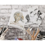 Canson bloc papier dessin 'ingres vidalon', 320 x 410 mm